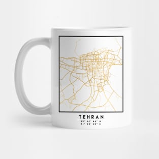 TEHRAN IRAN CITY STREET MAP ART Mug